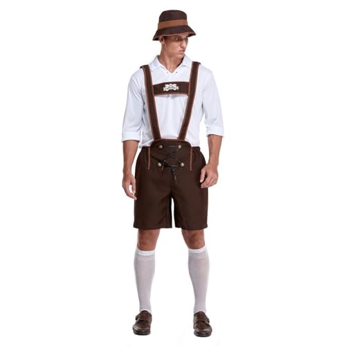 Generisch Oktoberfest Herren Outfit Set Trachten Bayern Bieranzug Trachtenhemd Karneval Kostüm Halloween Costume Performance Männer Hemden und Shorts mit Hut Generisch Oktoberfest Herren Outfit Set Trachten Bayern Bieranzug Trachtenhemd Karneval Kostüm Halloween Costume Performance Männer Hemden und Shorts mit Hut von Generisch