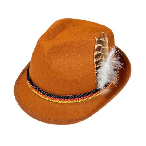 Generisch Oktoberfest Hut Herren, Trachtenhut, Schützenhut, Oktoberfest Festival Hut, Herren Accessoires (Braun) von Generisch