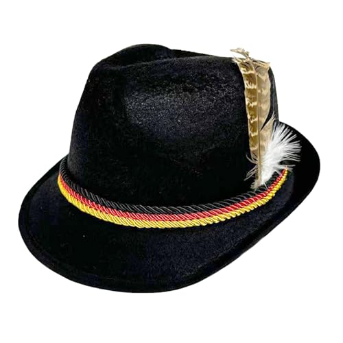 Generisch Oktoberfest Hut Herren, Trachtenhut, Schützenhut, Oktoberfest Festival Hut, Herren Accessoires (Schwarz) von Generisch