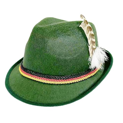 Generisch Oktoberfest Hut Herren, Trachtenhut, Schützenhut, Oktoberfest Festival Hut, Herren Accessoires (Schwarzgrün) von Generisch
