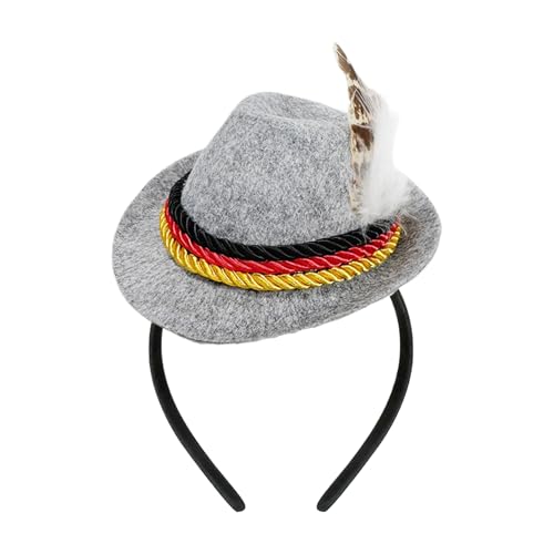 Generisch Oktoberfest Stirnband Damen | Kopfbedeckung Für Erwachsene Bei Festen & Veranstaltungen,Filz Retro Hut Deko Für Mottopartys Veranstaltungen Feiern Erwachsene von Generisch