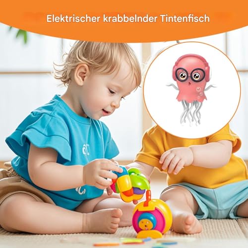 Generisch Oktopus Spielzeug | Interaktives Elektro-Oktopus Spielzeug Mit Musik - Wiederaufladbare interaktive lustige Spiele Lernen für Vorschulkinder für und Mädchen Babys und Kleinkinder von Generisch