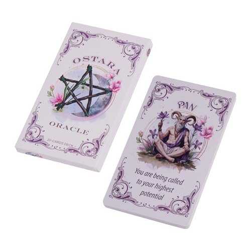 Generisch Oracle Deck Cards, English Divination Set, Spring Equinox Theme, 20 Sheet Beginner Board Game Prop for Adults, Teens, Students, Home, Dorm, School, 4.72x2.76 Inches von Generisch