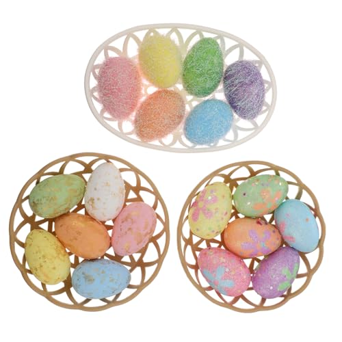 Generisch Ostereier easter eggs easter egg decoration spielwaren spielsachen Eierbecher Ei-Inkubator Mini-Eier Vögeleier basteln Eierfarbe -Ei- dekoratives Osterei Schaumstoff von Generisch