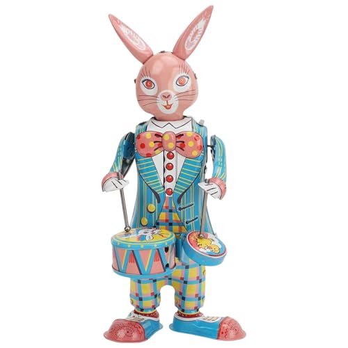 Generisch Osterhase Aufziehspielzeug Osterdeko Osterhase Schlagzeuger Aufziehfiguren Lustig Ostern Basteln Tischdeko Retro Ostergeschenke Kinder von Generisch