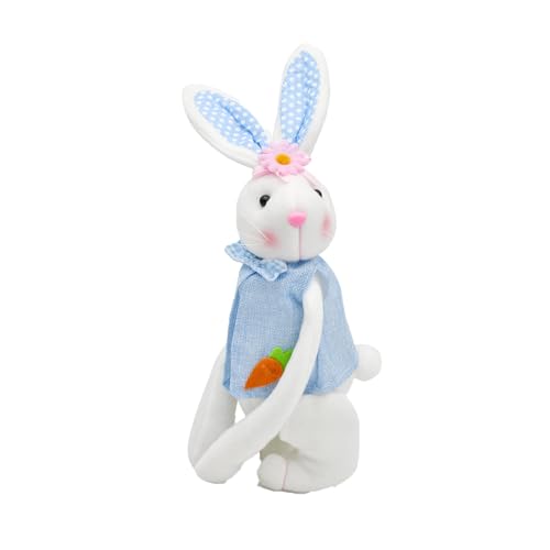 Generisch Osterhase Umarmung Puppe Paar süße Umarmung Vase Puppe Atmosphäre Dekoration Anhänger Lernspielzeug Plüschtier (Sky Blue, 40cm) von Generisch