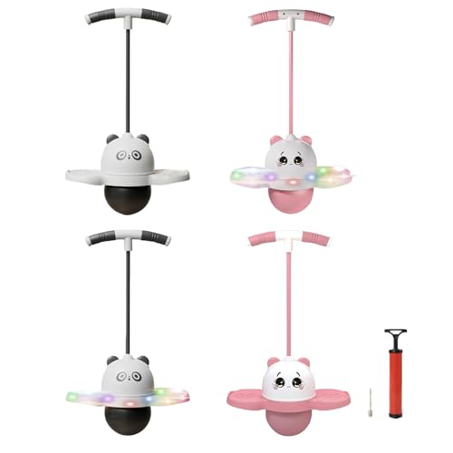 Generisch Panda Ball - Nicht -Rutsch -Jumping Stick Balance Board | Panda -Jumper mit Griff und Ballpumpe | Balance -Koordination Bouncing Ball | Balance Board Pulloper für Outdoor -Spaß von Generisch