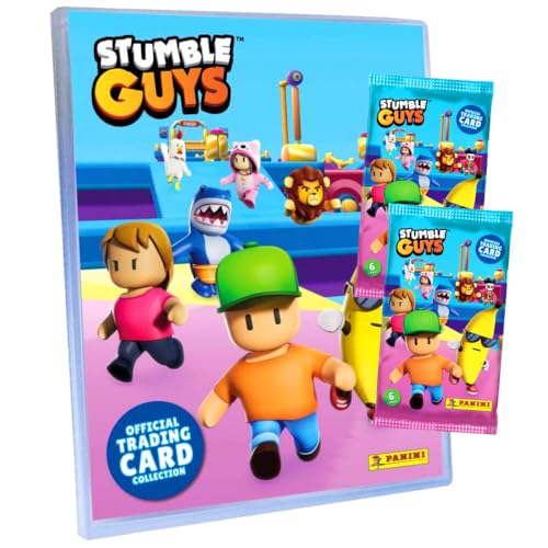 Generisch Panini Stumble Guys Karten Serie 1 - Sammelkarten Trading Cards (2024) - 1 Mappe + 2 Booster von Generisch