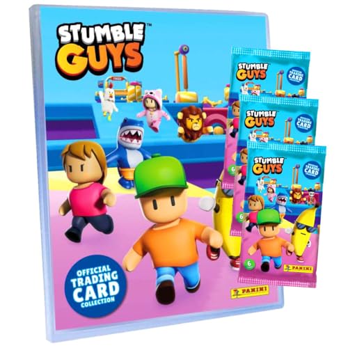 Generisch Panini Stumble Guys Karten Serie 1 - Sammelkarten Trading Cards (2024) - 1 Mappe + 3 Booster von Generisch