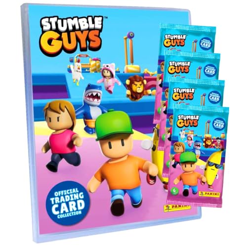 Generisch Panini Stumble Guys Karten Serie 1 - Sammelkarten Trading Cards (2024) - 1 Mappe + 4 Booster von Generisch