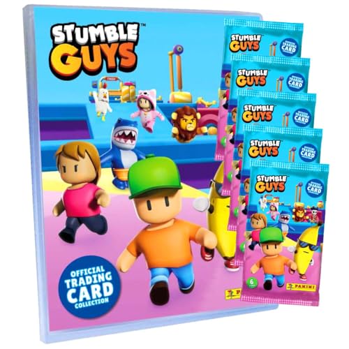 Generisch Panini Stumble Guys Karten Serie 1 - Sammelkarten Trading Cards (2024) - 1 Mappe + 5 Booster von Generisch