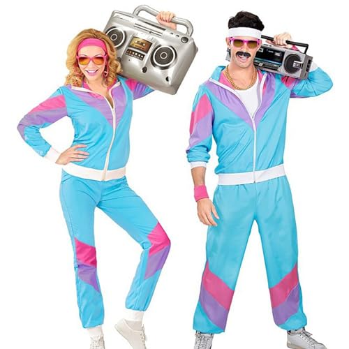 Generisch Party Fashion - Kostüm Trainingsanzug Party,80er Jahre Outfit, Jogginganzug, Retro-Style, Bad Taste Outfit Glitzer Damen Outfit KostüMe Damen GroßE GrößEn von Generisch