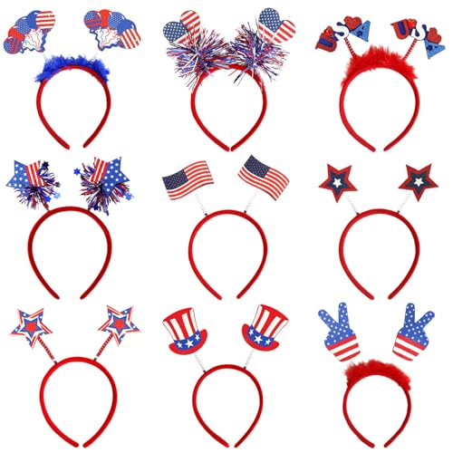 Generisch Patriotischer Kopf Boppers, Unabhängigkeitstag Stirnband - Rot weiß Kopfstück,9x Memorial Day Independence Day Accessoires für Paraden, Grill, Veranstaltungen, Kostüme und Feierlichkeiten Generisch Patriotischer Kopf Boppers, Unabhängigkeitstag Stirnband - Rot weiß Kopfstück,9x Memorial Day Independence Day Accessoires für Paraden, Grill, Veranstaltungen, Kostüme und Feierlichkeiten von Generisch