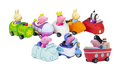 Generisch Peppa Wutz und ihre Freunde Mini Flitzer, 8 versch. Motive - Buggys mit richtig rollenden Rädern (Mini Flitzer Set: 8 Stück) von Generisch