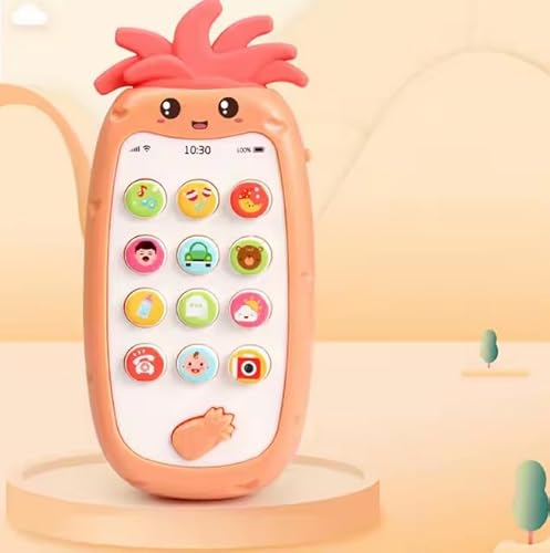 Pineapple Baby-Telefon Spielzeug, Lernspielzeug ab 6 Monaten, mit Interaktiven Tasten, (Orange) von Generisch