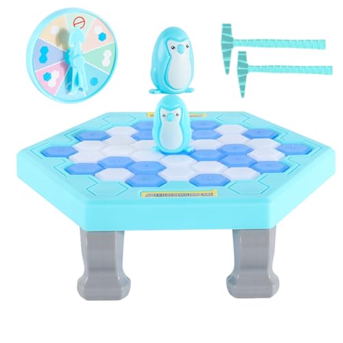 Generisch Pinguin-Spiel Kinder | Eisblock Klopfspiel Familie | Rettet den Pinguin – Interaktives Geschicklichkeitsspiel für Kinder ab 3 Jahren, Familienspaß mit Hammer, pädagogisches Tischspiel von Generisch