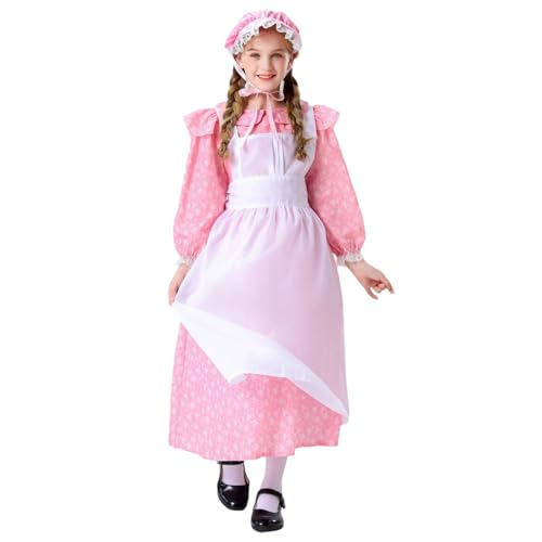 Generisch Pionier-Mädchenkostüm, Kolonialkleid-Kostüm für Mädchen, Halloween-Mottoparty und Rollenspiele Generisch Pionier-Mädchenkostüm, Kolonialkleid-Kostüm für Mädchen, Halloween-Mottoparty und Rollenspiele von Generisch