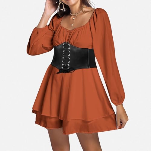 Generisch Piratenkostüm Damen mit Schwarz Korsett Gürtel Piraten Kostüm Damen, Weißes Swing Pirat Kleid Rüschenkleid mit Shorts A-Linien Piratenkleid, Strandkleid Party Karneval Kostüm Generisch Piratenkostüm Damen mit Schwarz Korsett Gürtel Piraten Kostüm Damen, Weißes Swing Pirat Kleid Rüschenkleid mit Shorts A-Linien Piratenkleid, Strandkleid Party Karneval Kostüm von Generisch