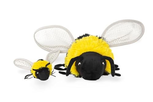 Generisch Plüschtier SKOGSDUVA Stofftier-Hummel schwarz-gelb in 21 cm, 8 cm oder als Set - maschinenwaschbar (21 cm + 8 cm) von Generisch