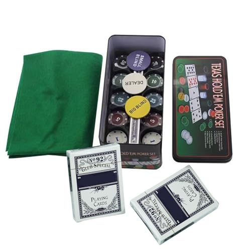 Generisch Poker Chip Set - Poker Chip Set Für Texas Hold’Em | rutschfest Abriebfest Multifunktionales Spiel Für Nacht Craps Reise Familie Freunde Kollegen von Generisch