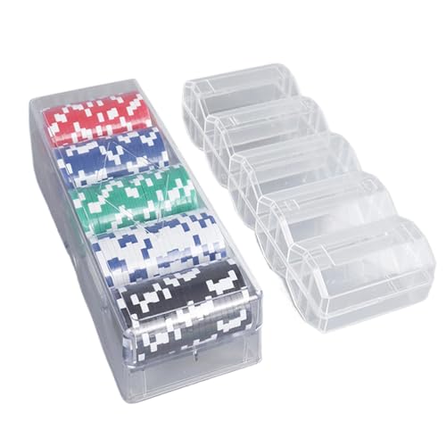 Generisch Pokerchips-Set, Pokerchips für Kartenbrettspiele,Professionelle Pokersets | Counting Counters Pokerchips-Set mit Aluminiumgehäuse für Spieleabende von Generisch
