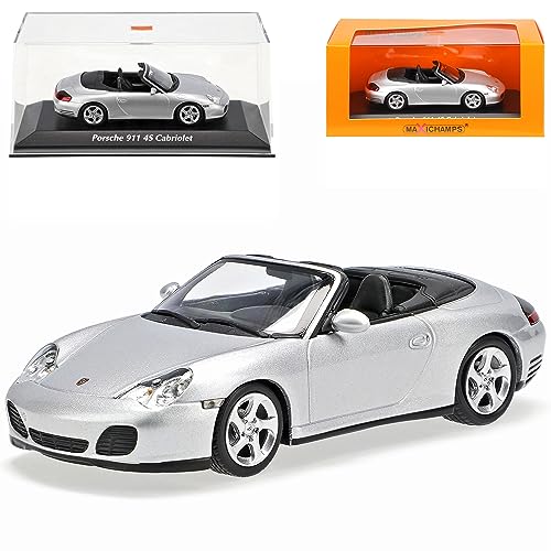 Generisch Porsche 911 996 4S Cabrio Silber 1997-2006 1/43 Minichamps Maxichamps Modell Auto Generisch Porsche 911 996 4S Cabrio Silber 1997-2006 1/43 Minichamps Maxichamps Modell Auto von Generisch