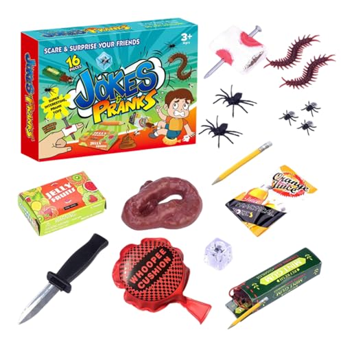 Generisch Pranks Kits Box - Mühelose Aprilscherz Witzspielzeug Box | Lange anhaltende Streich Kit Praktische Witze Spiele | Lustige Streichgeräte für die Halloween -Feierdekoration Generisch Pranks Kits Box - Mühelose Aprilscherz Witzspielzeug Box | Lange anhaltende Streich Kit Praktische Witze Spiele | Lustige Streichgeräte für die Halloween -Feierdekoration von Generisch