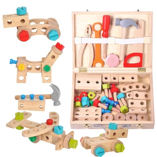 Generisch Preschool Learning Toys, Fine Motor Skills Toys, Kids Carpenter Toy Box, Construction Toy Set, Wood Tool Toys 30x22x6.2cm/11.81x8.66x2.44 inches for Kids to Develop Fine Motor Skills Generisch Preschool Learning Toys, Fine Motor Skills Toys, Kids Carpenter Toy Box, Construction Toy Set, Wood Tool Toys 30x22x6.2cm/11.81x8.66x2.44 inches for Kids to Develop Fine Motor Skills von Generisch