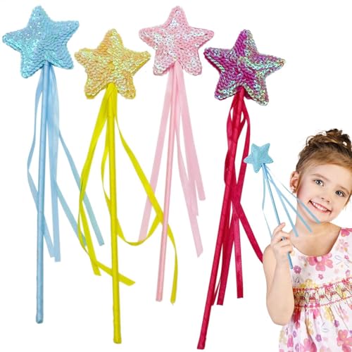Generisch Prinzessin Party Gefälligkeiten, Kinderstabpackungen | 4X Fairy Dress-up Wand Prinzessin Set,Kinderstärke mit glänzenden Pailletten, Soft Ribbons für Rollenspiele Generisch Prinzessin Party Gefälligkeiten, Kinderstabpackungen | 4X Fairy Dress-up Wand Prinzessin Set,Kinderstärke mit glänzenden Pailletten, Soft Ribbons für Rollenspiele von Generisch