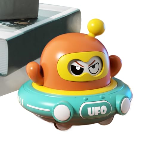 Generisch Pull Back UFO,Cartoon Untertasse Zurückzieh Spielzeug | Interaktives Lernspielzeug Für Drinnen Mädchen Kleinkinder Kindergeburtstag Garten Wohnzimmer Vorschulspielplatz von Generisch