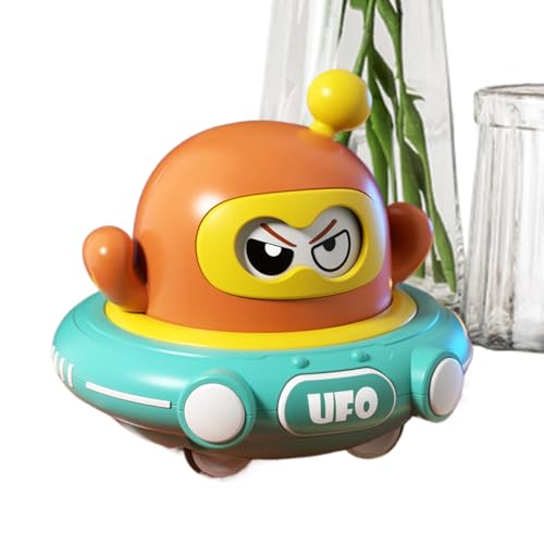 Generisch Pull Back UFO | Cartoon Untertasse Zurückzieh Spielzeug,Interaktives Lernspielzeug Für Drinnen Mädchen Kleinkinder Kindergeburtstag Garten Wohnzimmer Vorschulspielplatz von Generisch