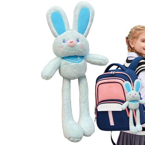 Generisch Pull Up Rabbit Plush Toys | 11.81-zoll Easter Bunny Plush Doll | Stress Relief Soft Stuffed Bunny Toy Pendant With Switchable Ear & Leg, Handmade Soft Bunny Keyrings, Backpack Charm For Bags von Generisch