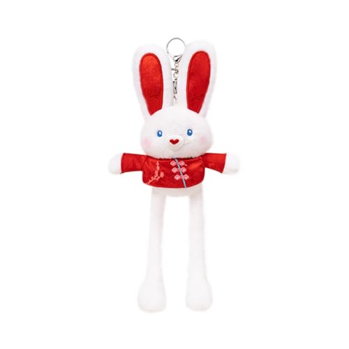 Generisch Pull up Rabbit Plüschtier, Interaktives Osterhase Plüschtier mit schaltbaren Ohren & Beinen, Pull up Rabbit Anhänger, Handmade Soft Bunny Schlüsselanhänger für Taschen und Schlüssel (F) von Generisch