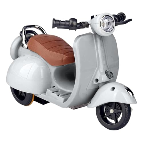 Generisch Puppe Zubehör Motorräd Scooter Spielzeug, Miniatur-Stunt-Motorrad, Elektromotorrad-Modell, Have a Seat Spielzeug, Decor Desktop Ornaments (Grau) von Generisch