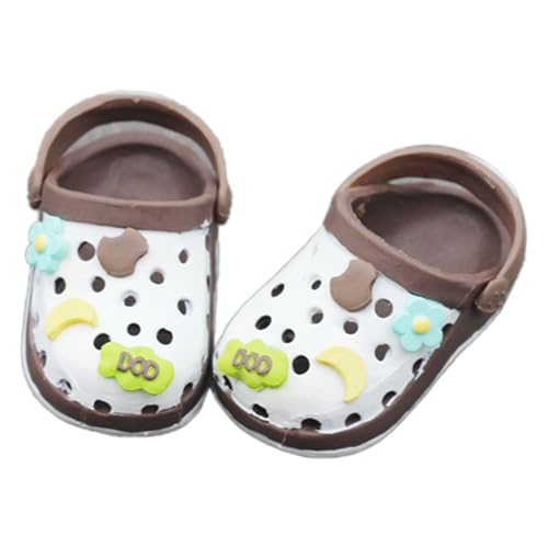 Generisch Puppenbettwäsche 17 cm Puppe Weiche Bequeme PU Schuhe Für 6 + Jahre Kinder Indoor Outdoor Spielen Zubehör Puppenbett (Coffee, 2X4.3cm) von Generisch