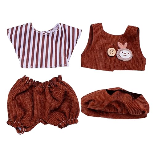 Generisch Puppenbettzeug Modepuppen-Kleidungsset, weiches Stoffkostüm-Zubehör für Puppen, Indoor- Outdoor-Spiel, so tun, als ob sie Sich verkleiden Puppenhaus Zubehör Küche (B, A) von Generisch