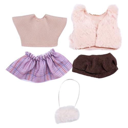 Generisch Puppenbettzeug Modepuppen-Kleidungsset, weiches Stoffkostüm-Zubehör für Puppen, Indoor- Outdoor-Spiel, so tun, als ob sie Sich verkleiden Puppenhaus Zubehör Küche (C, A) von Generisch