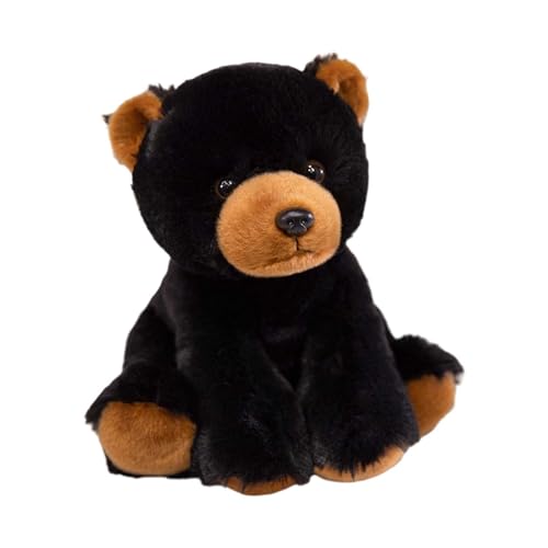 Generisch Puppenbettzeug Weiches Stofftier, süße Schwarze Bärenpuppe für Kinder, entzückendes für Jungen Mädchen Puppenkleidung 43 cm Set (Black, 23cm) von Generisch