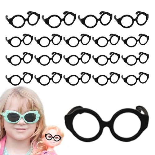 Generisch -Puppenbrille, Puppenbrille,Linsenlose Puppen-Anziehbrille - 20 Stück kleine Brillen, Puppenbrillen, Puppen-Anzieh-Requisiten, Puppen-Kostüm-Zubehör von Generisch