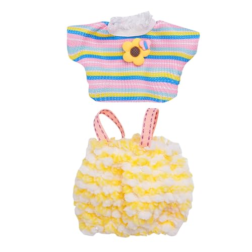 Generisch Puppenhaus Beleuchtung Modepuppen-Kleidungsset, weiches Stoffkostüm-Zubehör für Puppen, Indoor- Outdoor-Spiel, so tun, als ob sie Sich verkleiden Puppenbett Baby (A, A) von Generisch