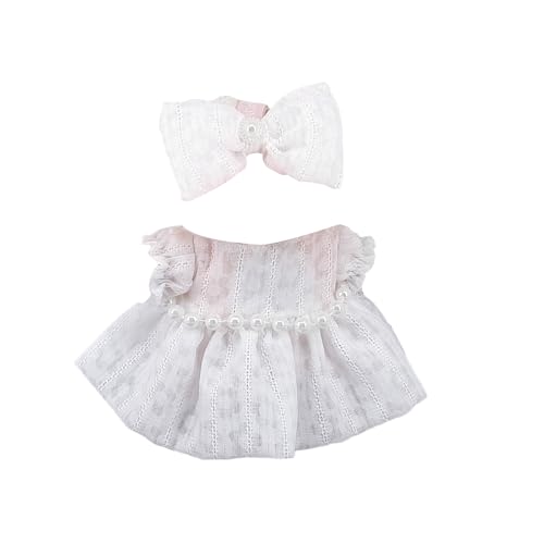 Generisch Puppenhaus Beleuchtung Puppenzubehör-Kleidung: 17 cm große Puppe trägt einen Rock im Designstil Puppenkleidung 43 cm Mädchen (White, 17cm) von Generisch