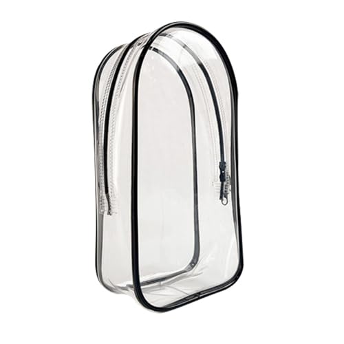 Generisch Puppenhaus Holz 19,5 cm Baby-Aufbewahrungstasche PVC, verdickt, hohe Transparenz, Babytasche, niedliche Baby-Gehschutz-Hängetasche, transparent Puppenhaus Zubehör Holz (Black, 19.5cm) von Generisch