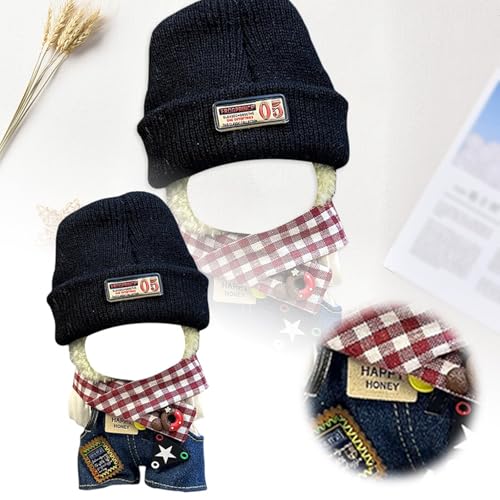 Generisch Puppenhaus Holz Modepuppen-Kleidungsset, weiche Stoff-Outfits für Kinder ab 3 Jahren, perfekt zum Spielen im Haus zum Verkleiden Puppenhaus Zubehör Küche (Black, 17x10cm) von Generisch