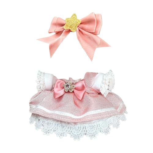 Generisch Puppenhaus Holz Niedliches entzückendes Puppenkleidungsset, Stoff, perfekt für Puppen, inklusive Oberteilen, Unterteilen Accessoires Puppenwagen Holz (A, 5cm) von Generisch