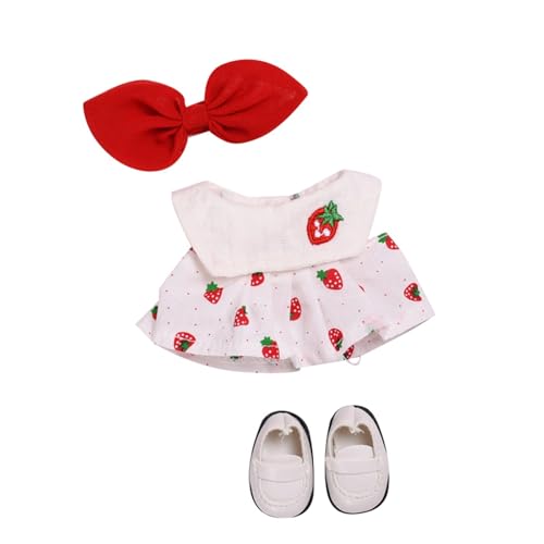 Generisch Puppenhaus Möbel 17 cm Anhänger Puppenkleidungsset, modisches Puppenzubehör, Kleidungsdekoration (Puppe Nicht im Lieferumfang enthalten) Puppenbett Holz (适用于17cm玩偶) von Generisch