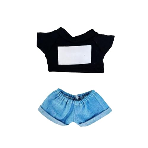 Generisch Puppenhaus Möbel Erlesene Auswahl an Puppenkleidung, die vor kindlicher Unschuld glänzt, Kinderpuppen Charme verleiht für freudige Momente sorgt! Puppenkleidung 43 cm Mädchen (Black, 8cm) von Generisch