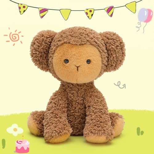 Generisch Puppenhaus Zubehör Garten, süße kleine Affenpuppen, Puppen, Geburtstagsgeschenke, Kindergefährten, Schlafpuppen, Exquisite Puppen. Papierpuppen (Brown, 23cm) von Generisch