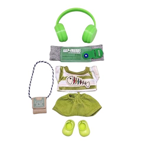 Generisch Puppenhaus Zubehör Garten Modepuppen-Kleidungsset für 15/17 cm Puppen, weiches Stoffkostüm, Ankleidezubehör für Kinder Sammler Bett Puppenbett (E, 5cm) von Generisch