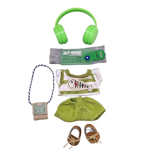Generisch Puppenhaus Zubehör Garten Modepuppen-Kleidungsset für 15/17 cm Puppen, weiches Stoffkostüm, Ankleidezubehör für Kinder Sammler Bett Puppenbett (F, 5cm) von Generisch