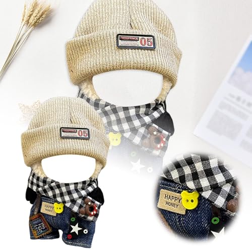Generisch Puppenhaus Zubehör Küche Entzückendes Puppenkleidungsset, weiche Stoff-Outfits für Kinder ab 3 Jahren, perfekt für drinnen zum Verkleiden Puppenbett Baby (Black, 17x10cm) von Generisch